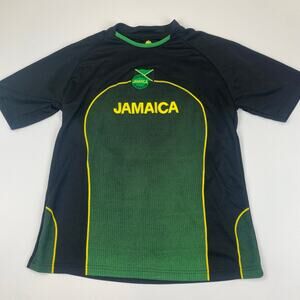 Jamaica mens national team soccer football jersey #10 Sz Medium Black and Green